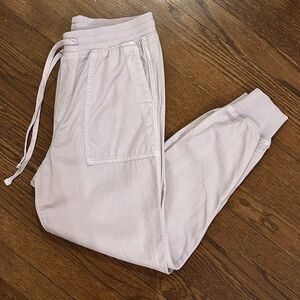 Gap Women’s Utility Joggers Pale Purple Lilac Sz Small Drawstring Cotton Lyocell